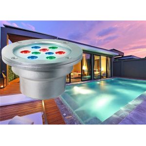 China IP68 Underwater LED Lights 24VDC RGB 3in1 Color Changing With ABS Sleeve Recessed Installation on sale