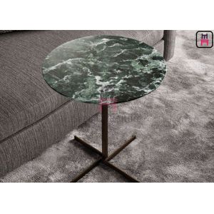 Crossed X SS Base Luxury Coffee Tables With Round & Square Shape D45cm / 60cm