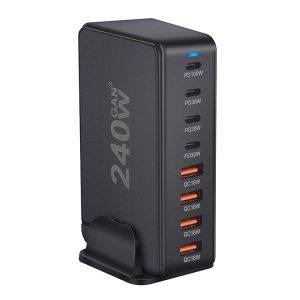 Universal Compatibility 8 Port Usb C Pd Qc 240w Fast Desk Charger With Quick