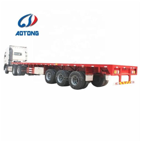 Quality Gooseneck Flatbed 3 Axles 40ft Shipping Container Semi Truck Trailer and Used Options wholesale