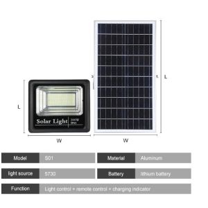 Remote 60W 6.4V 20000mah Solar Panel LED Flood Light
