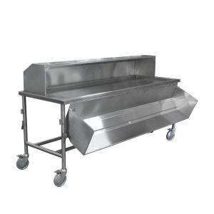 High Quality Stainless Steel Material Mortuary Trolley With Cover For Funeral