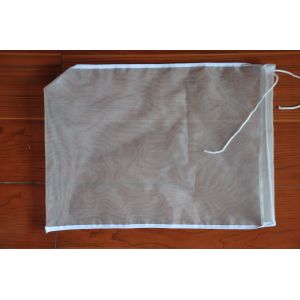 Food Grade Nut Milk Strainer Bag , Mesh Strainer Bag Plain Weave Low Elongation