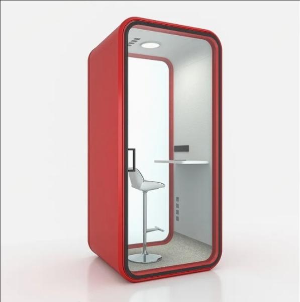 Quality 1 Person Office Phone Booth Acoustically Treated Soundproof Office Booths wholesale