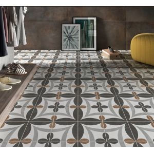 20x20cm Beige & Yellow Ceramic Rustic Tile for Floor and Wall