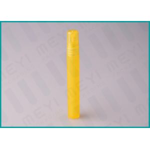 Yellow Mini 10ml Perfume Atomizer , Logo Printing Refillable Perfume Pen