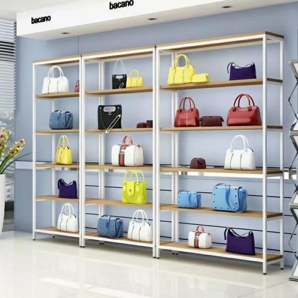 Solid Wood Metal Frame Wood Shelves Living Room Furniture Multi Function