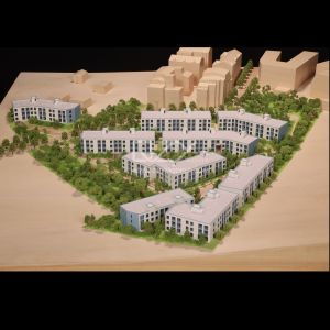 Cheap Tirana 1:500 Scale Model with Maple Wood Base ABS Material and Acrylic Display Cover Miniature Architectural Model for sale