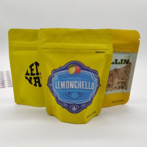 Embossing Soft Touch Mylar Bag 0.5oz zippered Retortable Pouch Packaging