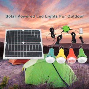 4 Modes 25W 6V Portable Home Solar System Solar Power Led Lights With Solar