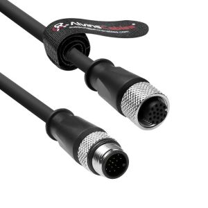 Cheap Alvin's M12 A Code 17 Pin M F Cable 5m for Cognex HikRobot PROFINET for sale