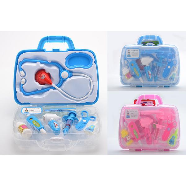 Quality Pretend And Play Doctor Set with Syringe Stethoscope Thermometer 10 Pcs Case wholesale