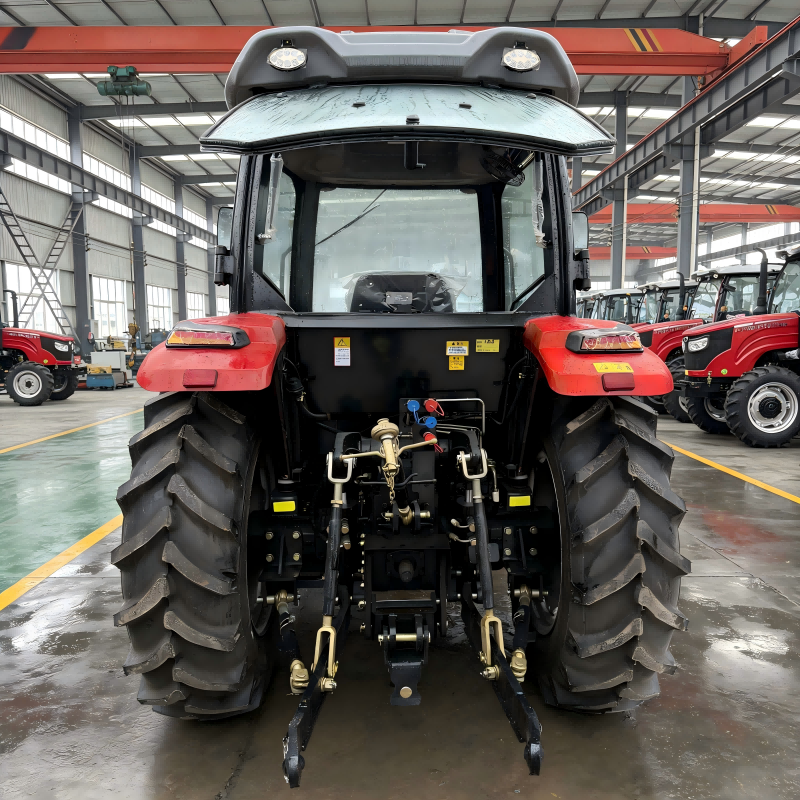 Four Wheel tractor featuring optional single double action clutches and hydraulic power steering for versatile agricultural