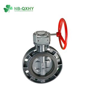 Normal Temperature and Low Pressure Industrial Plastic PVC Butterfly Valve with