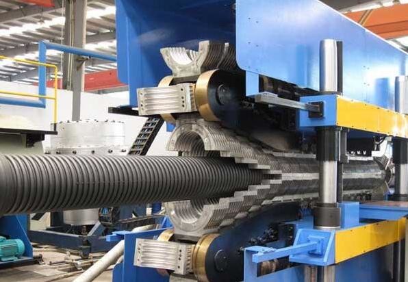 Powerful Plastic Pipe Extrusion Line / Double Wall Corrugated Pipe Machine
