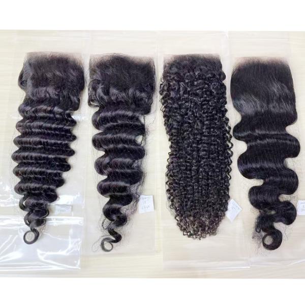 Quality Thin Transparent Lace Unprocessed 100% Natural Human Hair 4X4 Lace Closure wholesale
