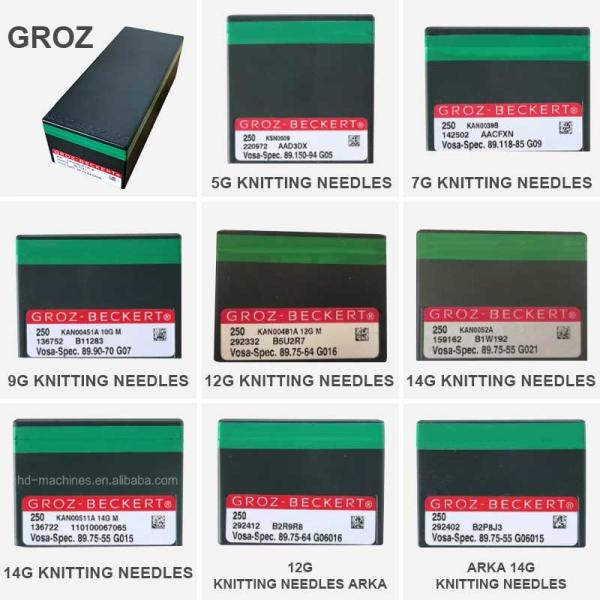 Quality Flat Knitting Machine Accessories , steel Groz Beckert Knitting Needle wholesale