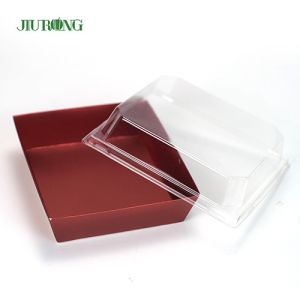 Disposable Biodegradable Paper Container 300mm Sushi Paper Box Customized Logo