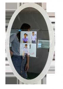 Cheap 32 inch Transparency acrylic display stand Lipstick display Magic Mirror TV Display for sale