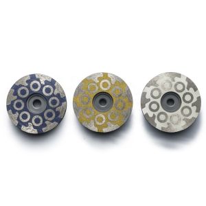 Six Segmented Diamond Powder Cup Wheel for Resin Filled Round Turbo Granite