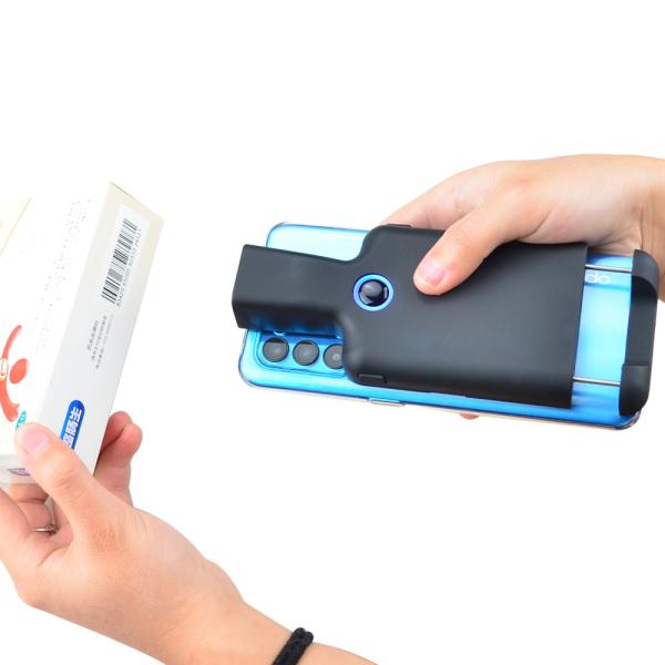 1/6 Mobile Phone 2D Back Clip Bluetooth Portable QR Wireless Barcode Scanner