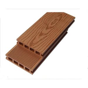 Wood Grain Pattern Synthetic WPC Flooring Material for Customized Decking and