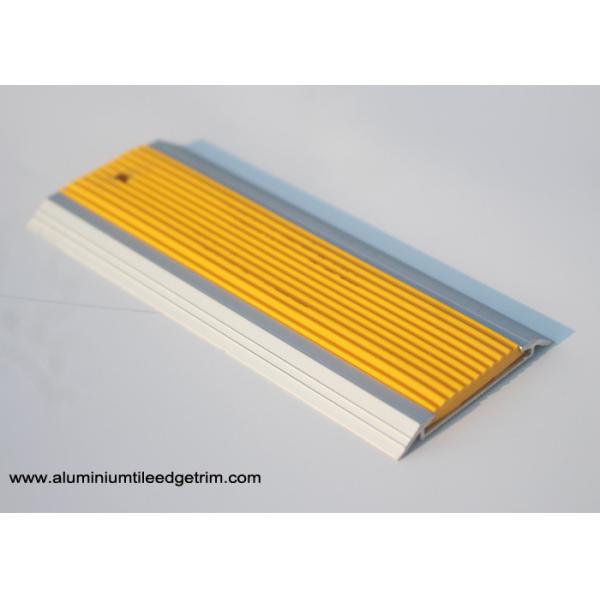 Quality 50 mm Width Flat Aluminium Door Bar Threshold Strips With Rubber Flame Retardant wholesale