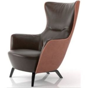 China Anti Abrasive High Back Leather Recliner Chair Armchair Winged Style on sale