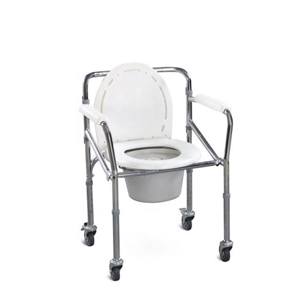 Lightweight Commode Toilet Chair , Showercollapsible Commode Chair For Elderly