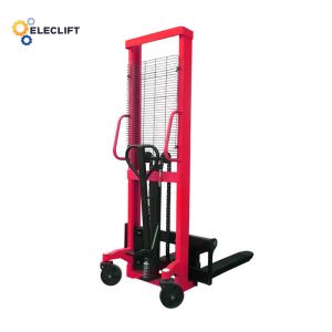 1 Stage Manual Pallet Stacker With 1600mm Lift Height 0.8km/h Speed And 85mm