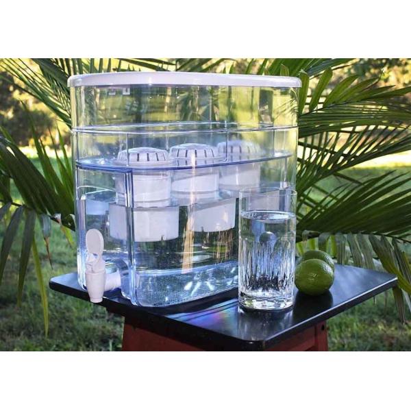 3 Filters Water Filter Dispenser , 1200L Lifetime Water Pitcher Dispenser With