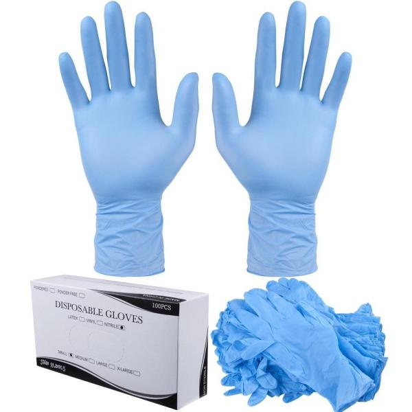 Quality Powdered-Free Nitrile Examination Gloves with Logo Printing and FDA Certification wholesale