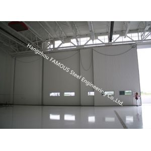 Multi Sector Structural Folded Hinged Sliding Doors Bottom Rolling Hangar Door