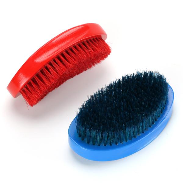 Quality 360 Wave Brush Curved Design Red Blue Customise Soft Medium Boar Bristles wholesale