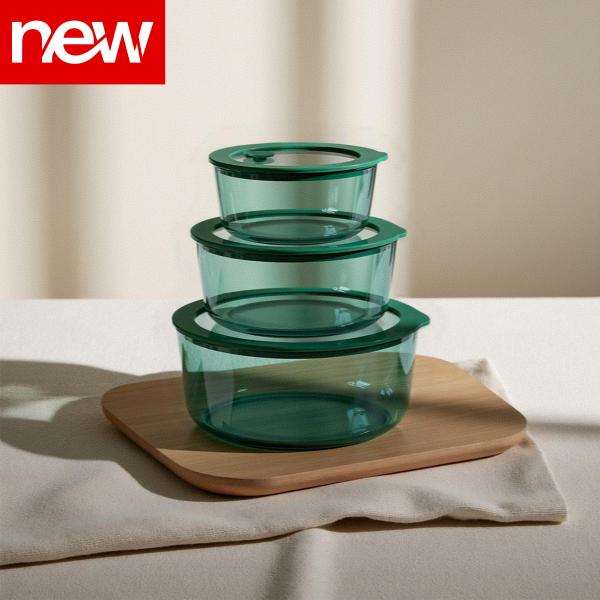 Modern and Stylish Teal Color Glass Container Made of High Borosilicate Glass
