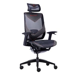 China 65mm PU Castor Swivel Gaming Chairs Ergonomic Office Seating With Lumbar Support on sale
