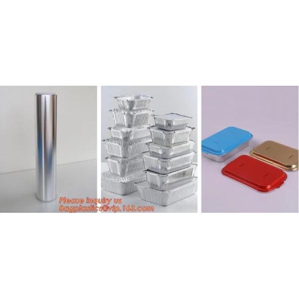 Rectangle Shaped Disposable Aluminum Foil Pan Take-Out Food Containers With