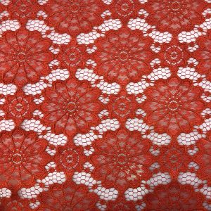 Skin friendly 150cm Red Bridal Lace Fabric Lace Netting Fabric