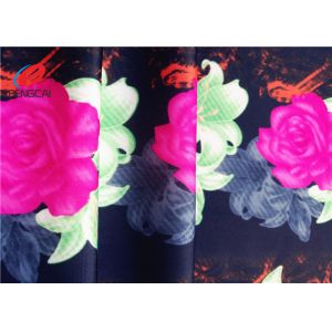 Customized Printed Swimwear Fabric 90 Percent Polyester 10 Percent Spandex For