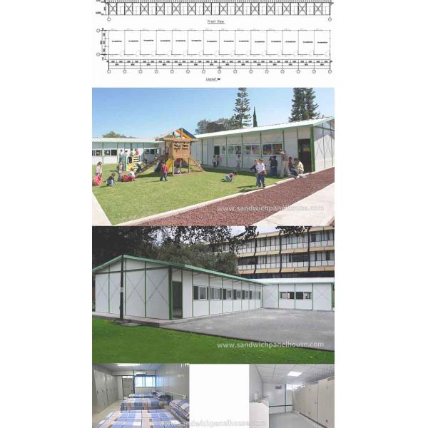 Single Story Portable Accommodation Fireproof School Dormitory K Type