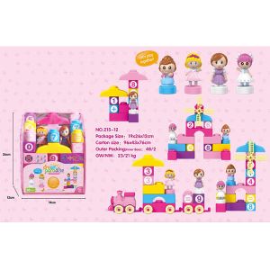 72 Pcs Plastic DIY Building Blocks Educational Toys W / Train Numerals 4