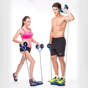 AB Wheels Roller Stretch Elastic Abdominal Resistance Pull Rope Abdominal Muscle