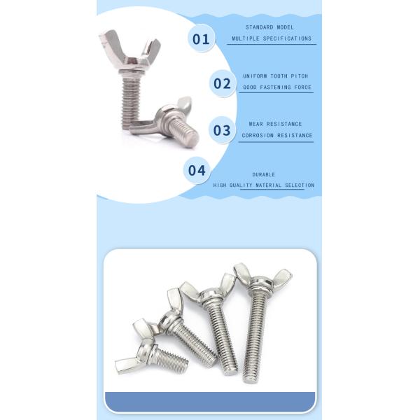 Din316 Wing Bolt Carbon Steel Wing Bolt Stainless Steel Eyebolt with Wing Nut butterfly Bolt Galvanized