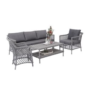 Patio Furniture Set Outdoor Sectional Sofa Conversation Set All Weather Wicker