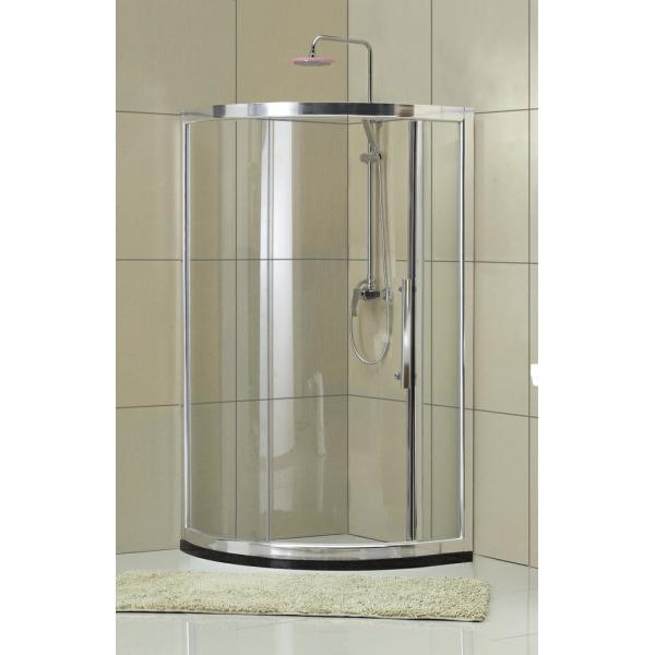 Quality Qudrant  6 / 8 mm Clear Tempered Glass Shower Door With Chromed Finished Profiles wholesale