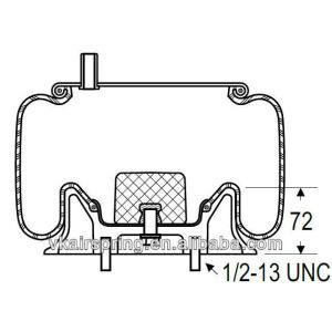 S20228 Trailer Air Springs 1R12-563 Goodyear Air Ride Bags For OEM Piston