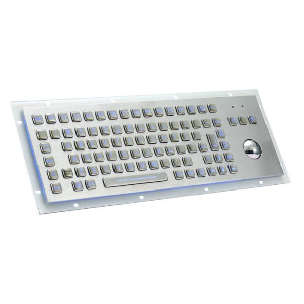 Blue Light NEMA Level Marine Keyboard With Tracking Ball Stainless Steel