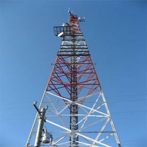 Bts Solar Power Telecommunication Tower & Accessories 3 Legged Angular Self Supporting Radio Tower
