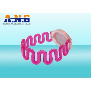 Waterproof Plastic UHF Rfid Wristbands for SPA , High Temperature Resisted