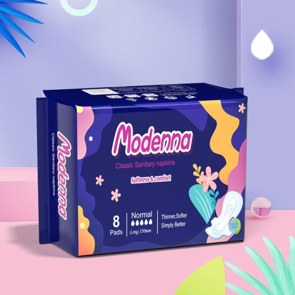 Feminine Non Woven Sanitary Pads 290mm Biodegradable Super Absorbency